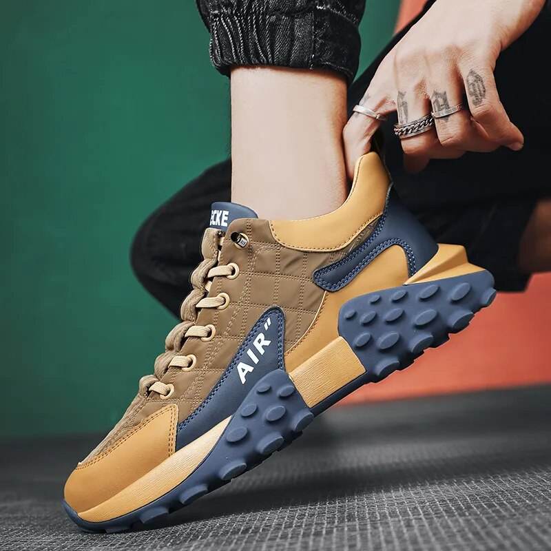 Casual Sport Fashion Shoes Men Running Breathable Sneakers Wearable Rubber Sneakers - Tamnz