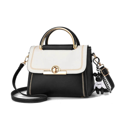 New Lock Flap Small Square Bag Shoulder Messenger Crossbody Bags Designer Stitching Women Handbags Leisure Shoulder Bag - Tamnz