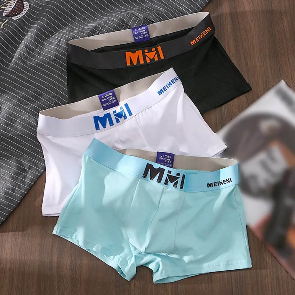 Men U Convex Pouch Boxer Trunks Solid Underwear Male Breathable Bulge Pouch Panties Man's Sport Boxer Briefs Underpants - Tamnz