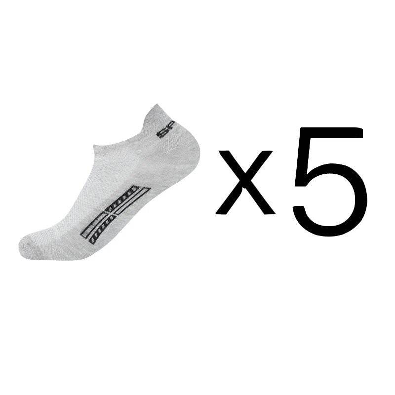 5 Pairs Men Ankle Socks Breathable Cotton Sports Mesh Casual Athletic Summer Thin Cut - Tamnz
