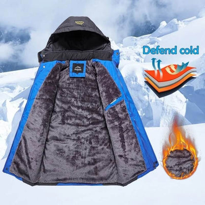 Winter Men Windproof Jacket Warm Thicken Outdoor Coats Male Casual Velvet Jackets Mens Outwear Mountaineering Overcoat Plus Size - Tamnz
