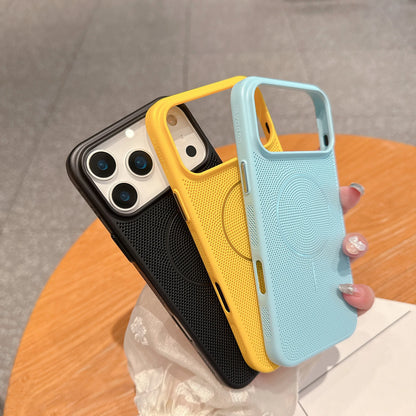 Cooling Heat Dissipation Mesh Magnetic Magsafe Case for iPhone 17 16 15 14 13 12 11 Pro Max Plus 17 Air Wireless Charging Cover
