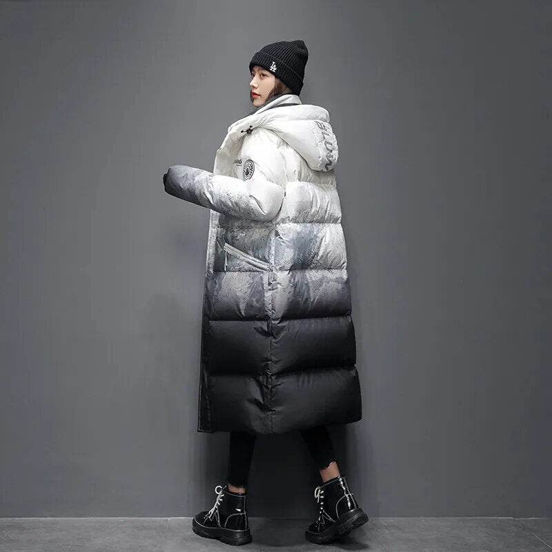 Winter Men's Jacket Long Down Jacket Hood Windproof - Tamnz