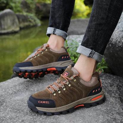 Men Hiking Mountain Climbing Shoes Trekking Sport Hunting Sneakers Lace-Up Non Slip - Tamnz