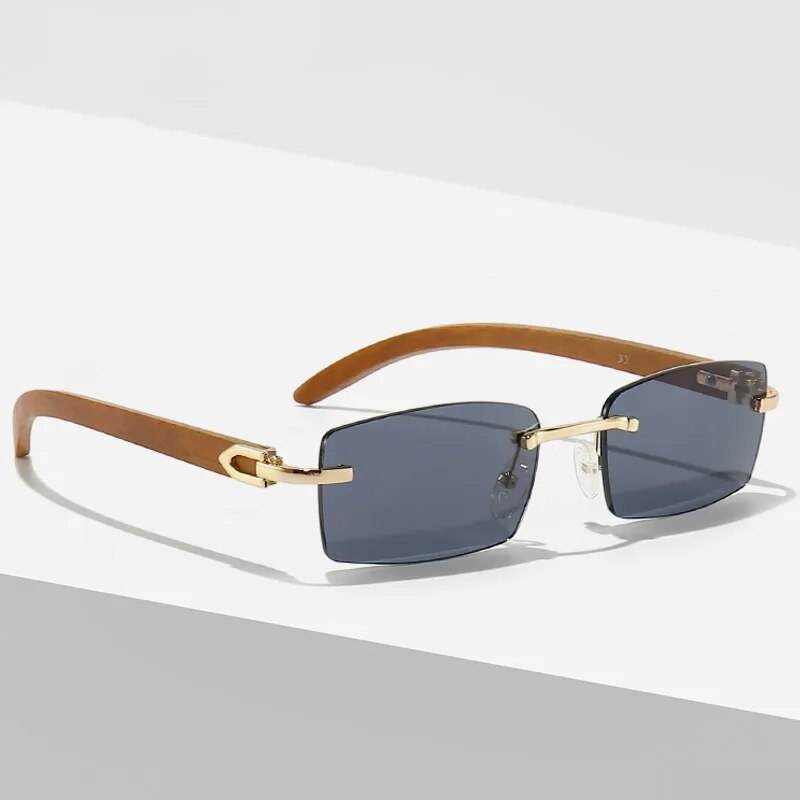 Retro Square Sunglasses Luxury Brand Designer Gold Lion Decoration Sun Glasses - Tamnz