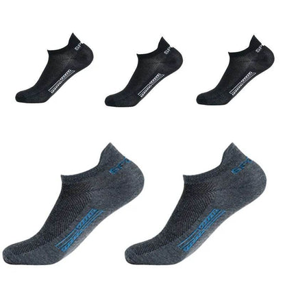 5 Pairs Men Ankle Socks Breathable Cotton Sports Mesh Casual Athletic Summer Thin Cut - Tamnz
