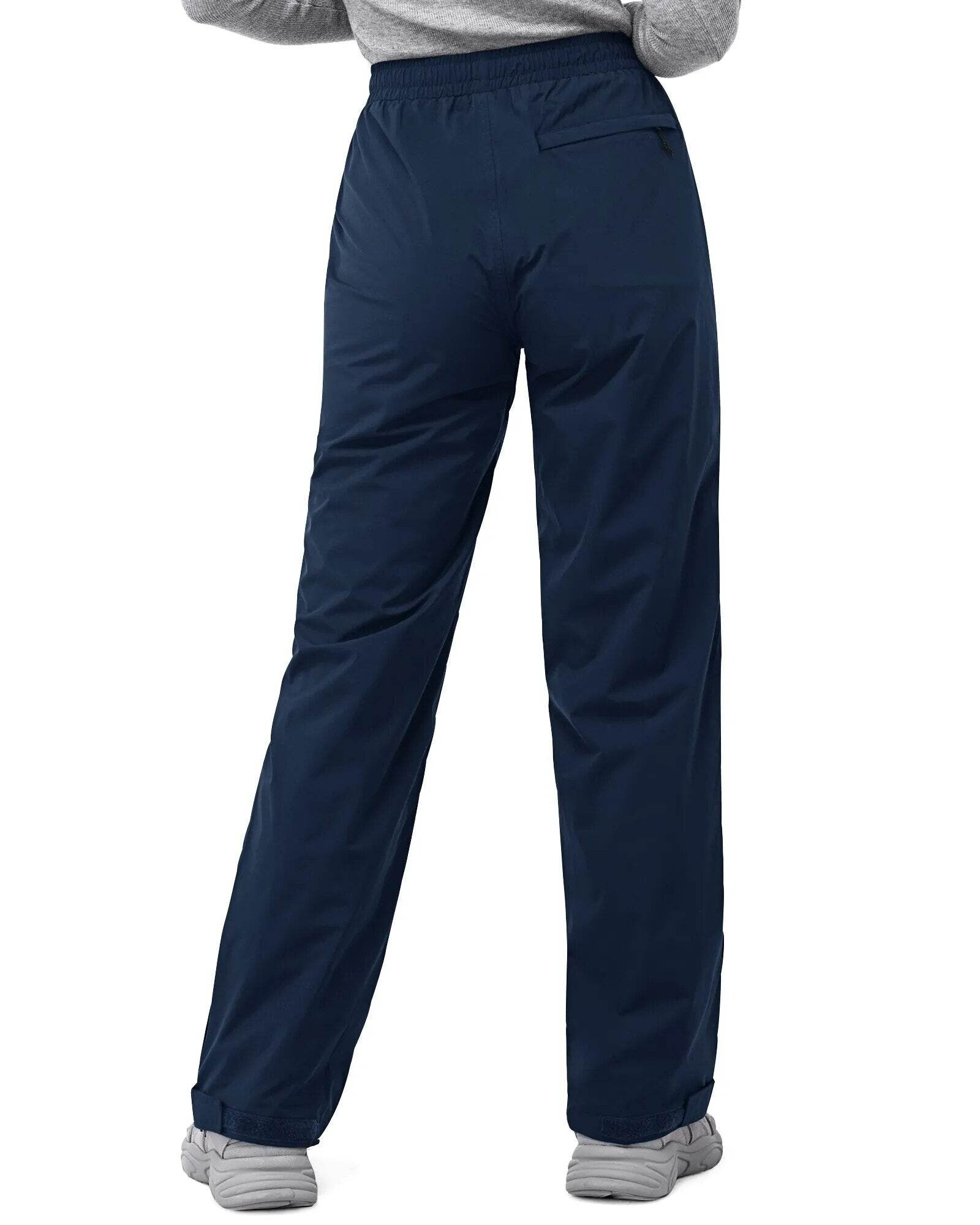 Women's Rain Pants Lightweight Breathable Waterproof Pants Soft Windproof Overall Rain Pants for Hiking, Golf - Tamnz