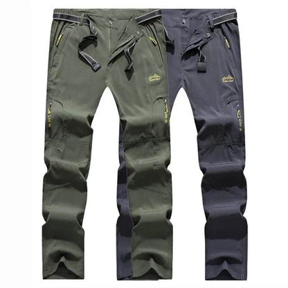 5XL Men's Outdoor Hiking Pants With Belt Quick-drying Waterproof Multi-pocket Light Tactical Utility Fishing Travel Cargo Pants - Tamnz