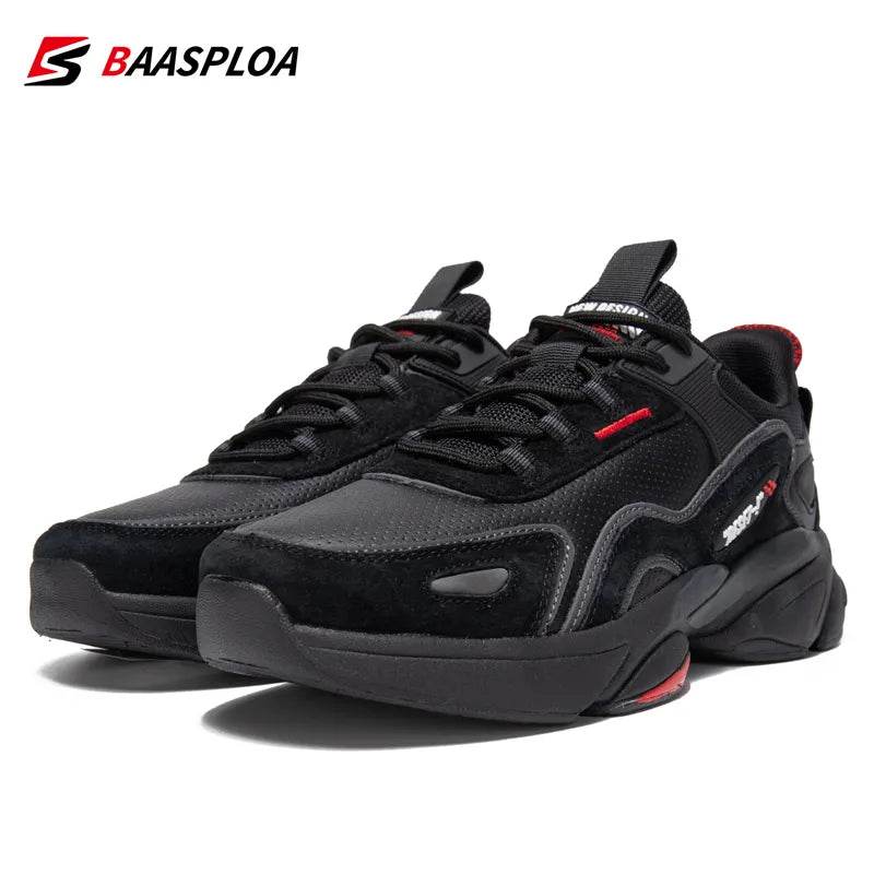 Men's Designer Leather Casual Sneakers Lace Up Male Outdoor Sports Shoe Tennis - Tamnz