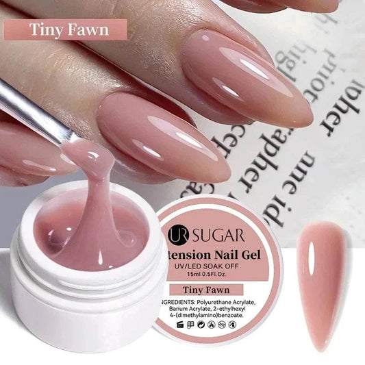 UR SUGAR 15ml Extension Nail Gel Polish Nails Finger Form Clear Nude Pink Nail Art Camouflage Hard Gel Acrylic Nail Manicur - Tamnz