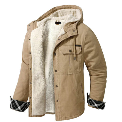 Winter Thick Jacket Men Outdoor Parka Coat Fur Linner Warm Cargo Jackets Male Windbreaker Outwear Parkas Military Army Overcoats - Tamnz