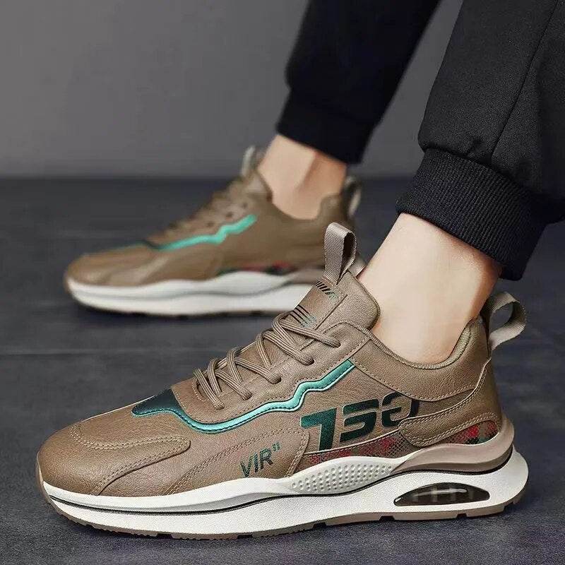 Men Winter Cotton Shoes Leather Waterproof Casual Shoes For Men Fashion Plush Warm Sneakers Non-slip Outdoor - Tamnz