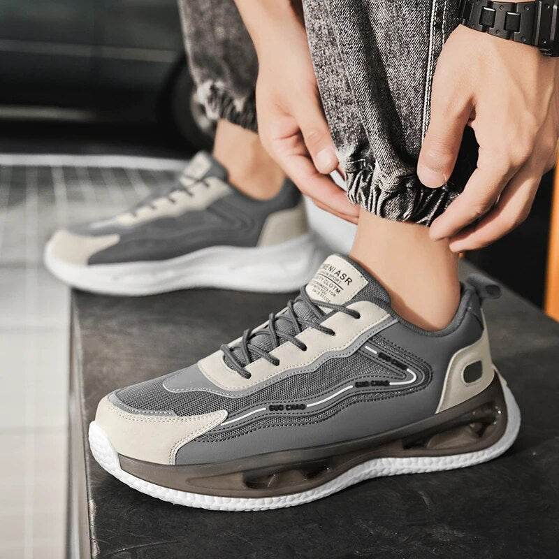 Breathable Running Shoes For Men Sneakers Air Cushion Lace-Up Sport Casual Sapatos - Tamnz