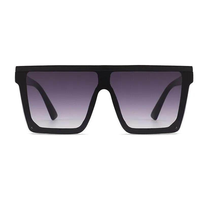 Retro Big Frame Sunglasses Brand Black Square Gradient Cool Men Sunglasses One Piece Designer - Tamnz