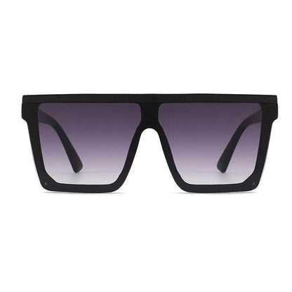 Retro Big Frame Sunglasses Brand Black Square Gradient Cool Men Sunglasses One Piece Designer - Tamnz