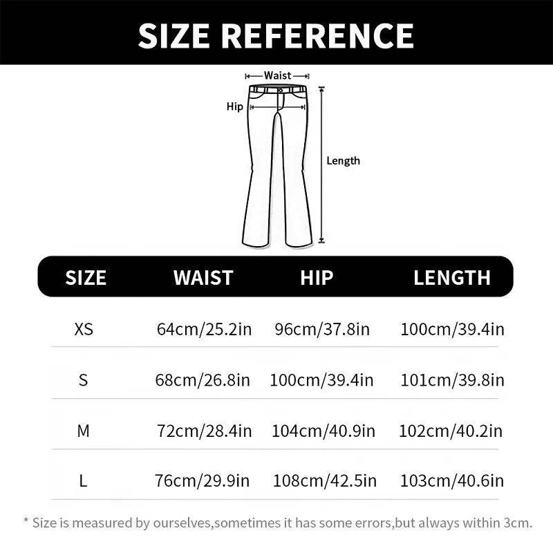 Womens Fashion Parachute Cargo Pants-Vintage Jogging Trousers with High Elastic Waist-Female Chic Lady Boot Cut - Tamnz