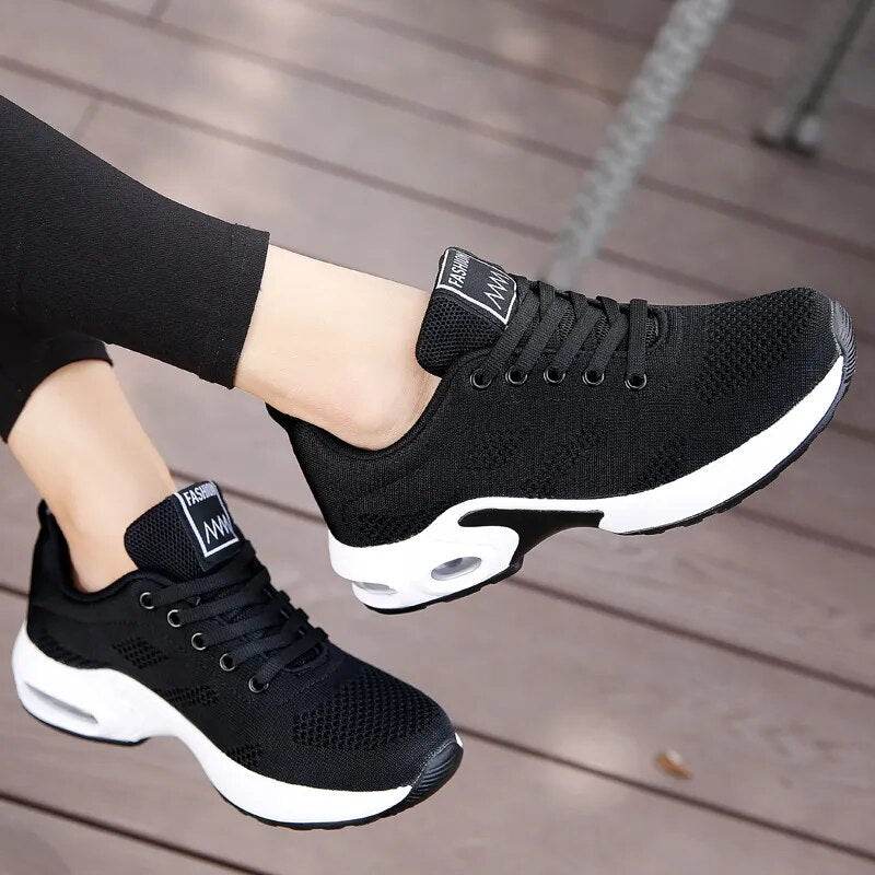 Sports Shoes For Women 2023 Spring White Breathable Casual Sneakers Summer Breathable Air Cushion Running Shoe Zapatillas Mujer - Tamnz