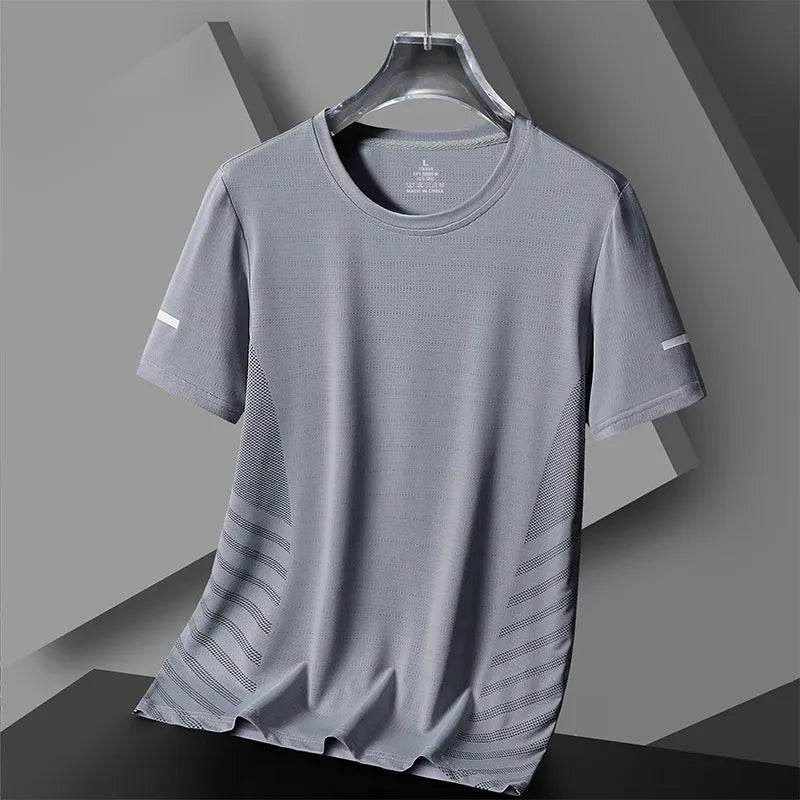 Quick Dry Sport Running T-Shirt Men's T-Shirt Short Sleeves Summer Casual OverSize Top Tees GYM Tshirt Clothes - Tamnz