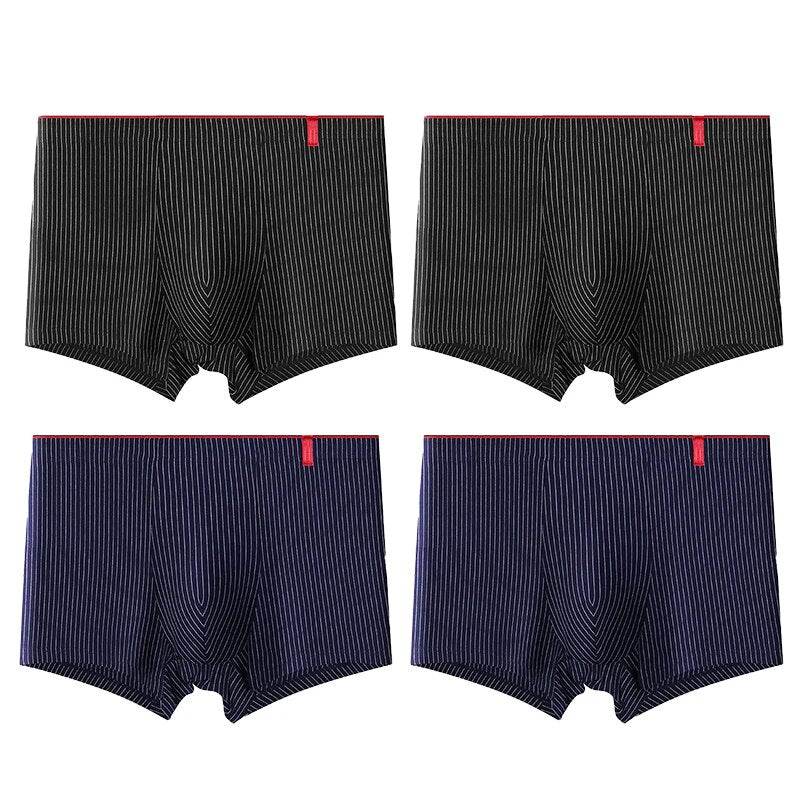 4 Pcs Boxer Men Sexy Stripe Panties Underwear Sexy Knickers for Men Underpants Shorts Fashion Under Wear Lingerie Boxers Briefs - Tamnz