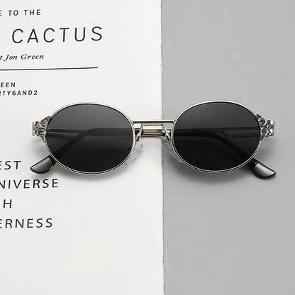 Round Frame Retro Personalized Metal Sunglasses Sunglasses For Men And Women - Tamnz