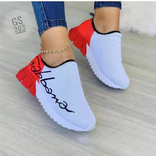 Comfortable Mesh Fashion Casual Shoes Slip on Platform Female Sport Flats Ladies Vulcanized Shoes Zapatos - Tamnz