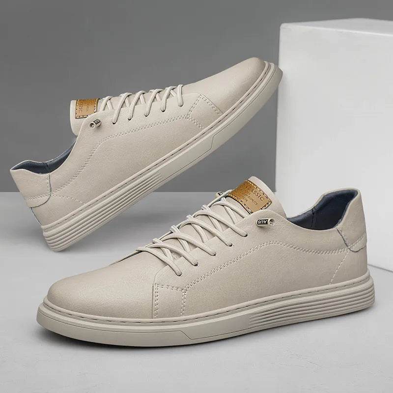 Italian Genuine Leather Casual Shoes Men's Lace Up Oxford Shoes Outdoor Shoes Office - Tamnz