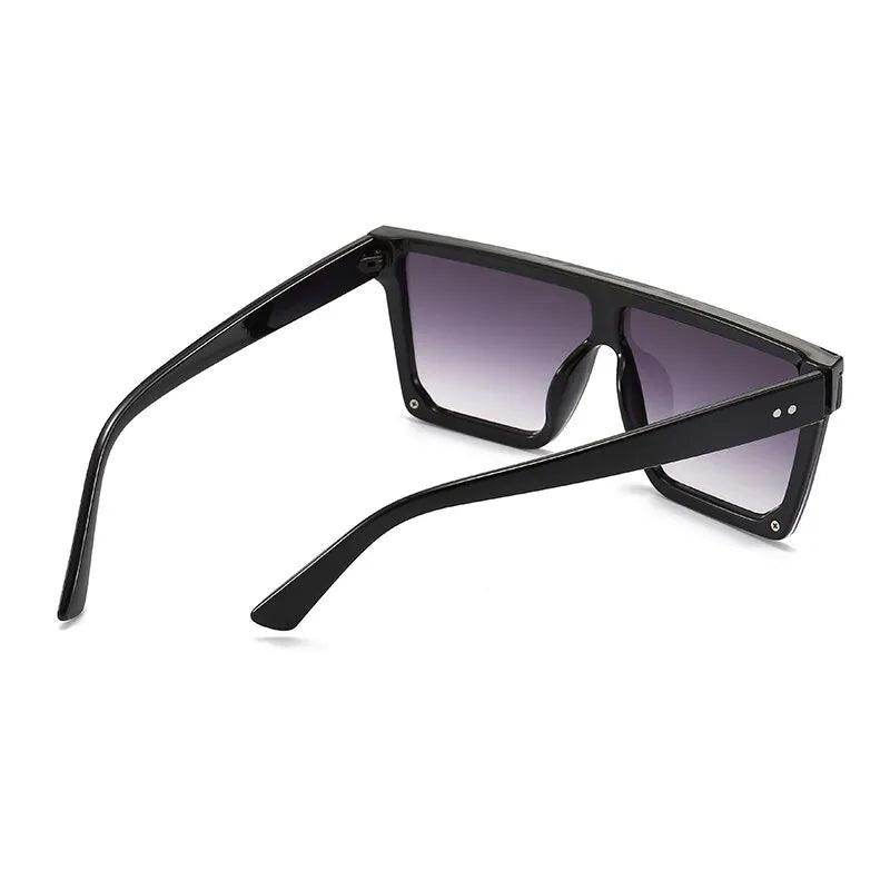 Retro Big Frame Sunglasses Brand Black Square Gradient Cool Men Sunglasses One Piece Designer - Tamnz