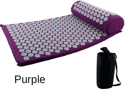 Yoga Massage Mat Acupressure Relieve Stress Back Cushion Massage Yoga Mat Back Pain Relief Needle Pad With Pillow - Tamnz