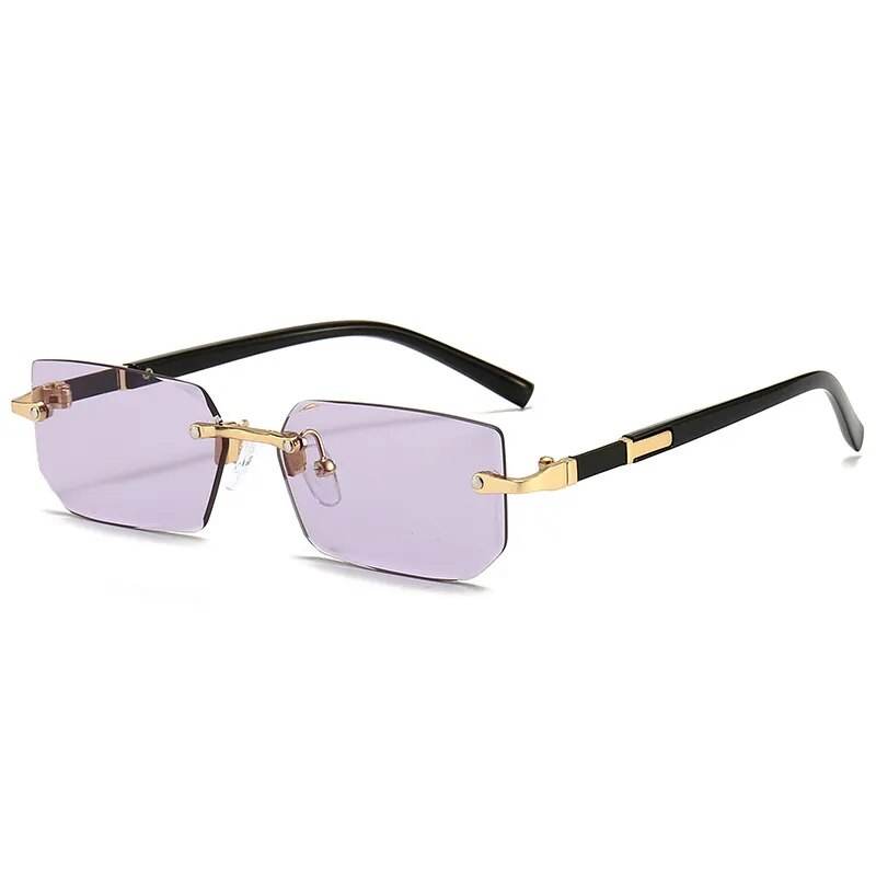 Rimless Shades Rectangle Fashion Popular Shades Small Square - Tamnz
