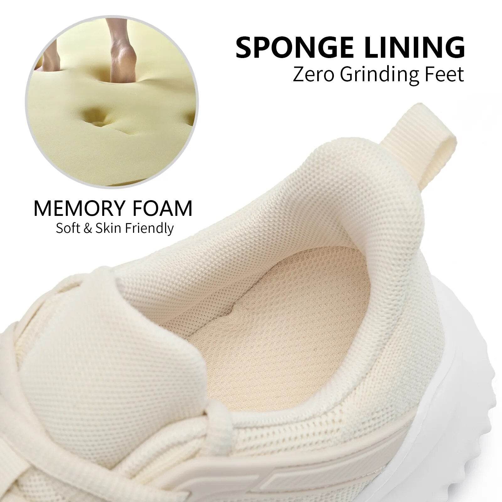 Womens Athletic Walking Shoes - Memory Foam Lightweight Tennis Sports Shoes Gym Jogging Slip On Running Sneakers - Tamnz