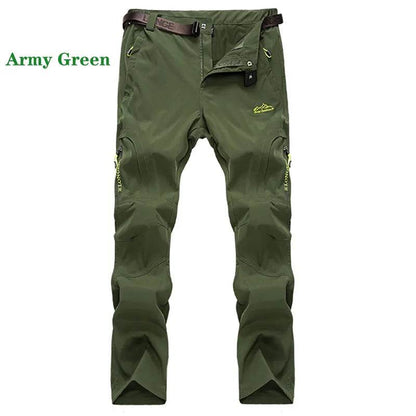 5XL Men's Outdoor Hiking Pants With Belt Quick-drying Waterproof Multi-pocket Light Tactical Utility Fishing Travel Cargo Pants - Tamnz