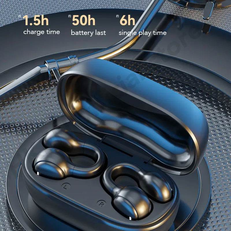Bone Conduction Wireless Headphones Bluetooth Gaming Headsets Noise Canceling Sport Earphones - Tamnz