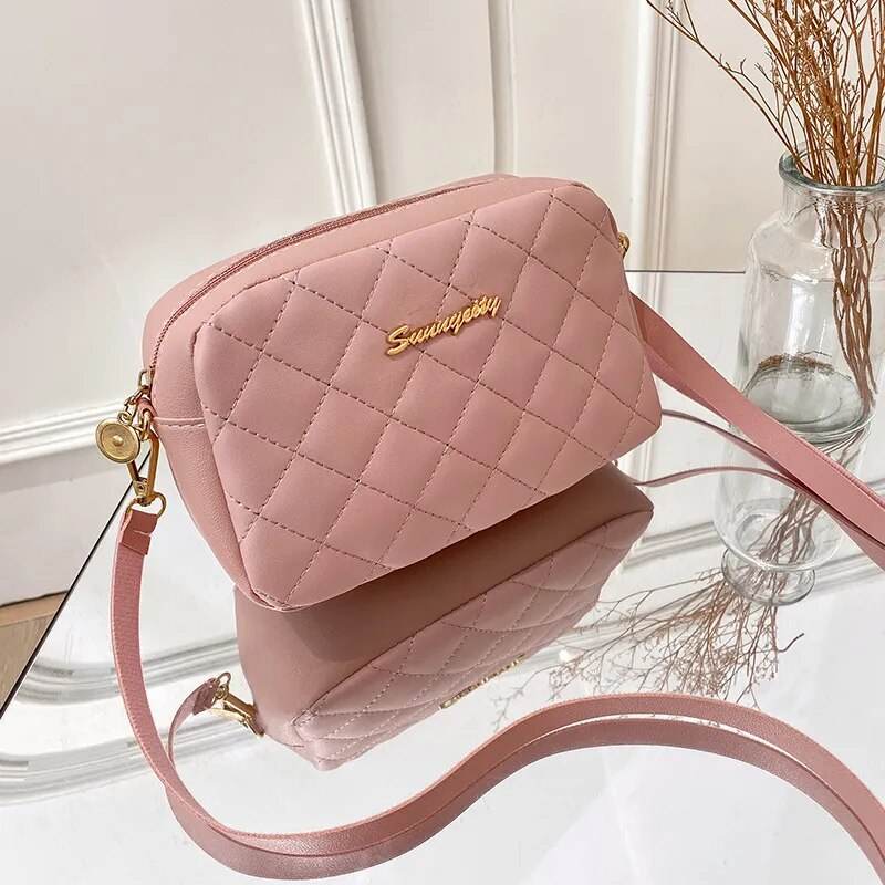Tassel Small Messenger Bag For Women Trend Lingge Embroidery Camera Female Shoulder Bag Fashion Chain Ladies Crossbody Bags - Tamnz