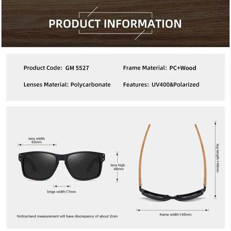 Brand Design Beech Wood Handmade Sunglasses Men Polarized Eyewear Outdoor - Tamnz