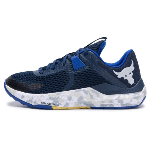 UNDERARMOUR Men Project Rock Strong Sen Training Shoes Fabric Breathable Sports Shoes Soft Cushioning Running Shoes - Tamnz