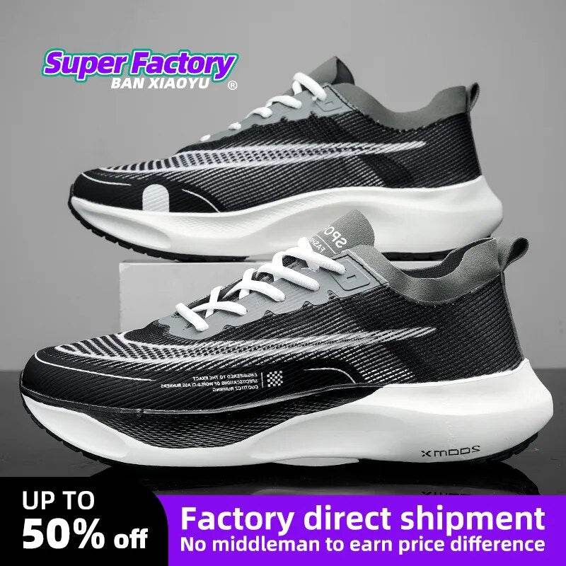 Marathon Air Cushion Men Sports Running Shoes Breathable Lightweight Women's Comfortable Athletic - Tamnz