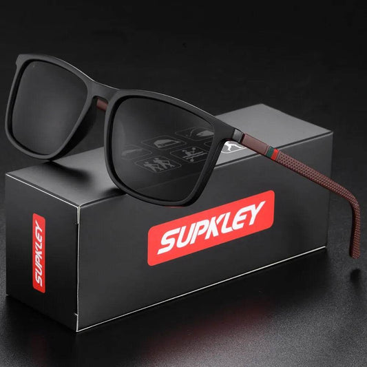 Sports Sunglasses for Men Polarized Comfortable Wear Square Sun Glasses Male Light Weight Eyewear Accessory - Tamnz
