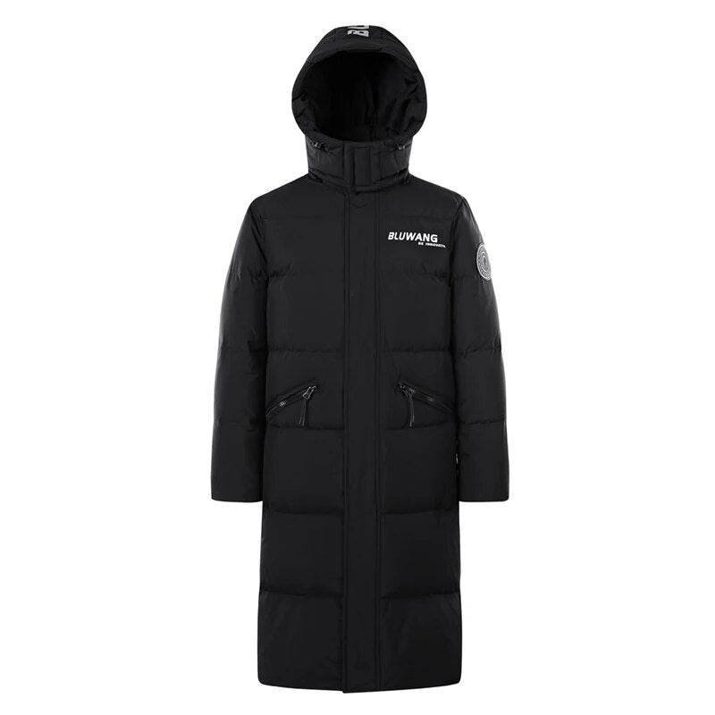 Winter Men's Jacket Long Down Jacket Hood Windproof - Tamnz