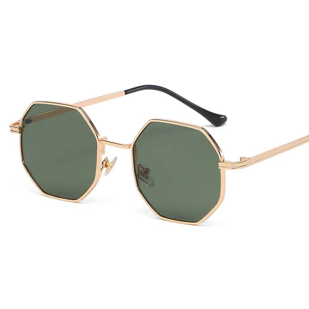 Polygon Vintage Octagon Metal Sunglasses - Tamnz