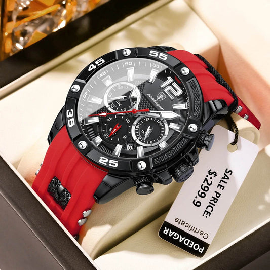 Waterproof Luminous Chronograph Date Man Wristwatch Military Quartz - Tamnz