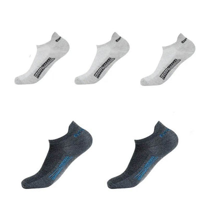 5 Pairs Men Ankle Socks Breathable Cotton Sports Mesh Casual Athletic Summer Thin Cut - Tamnz