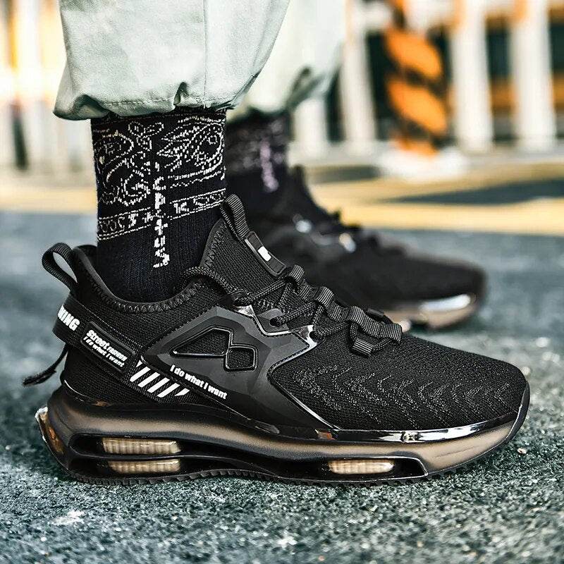 Men's Casual Sneakers Mesh Breathable Running Shoes Comfortable Blade Air Cushion - Tamnz