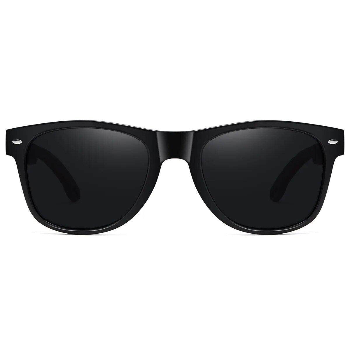 Design Wood Sunglasses Natural Walnut wood Polarizing Glasses UV Protection Eyewear - Tamnz