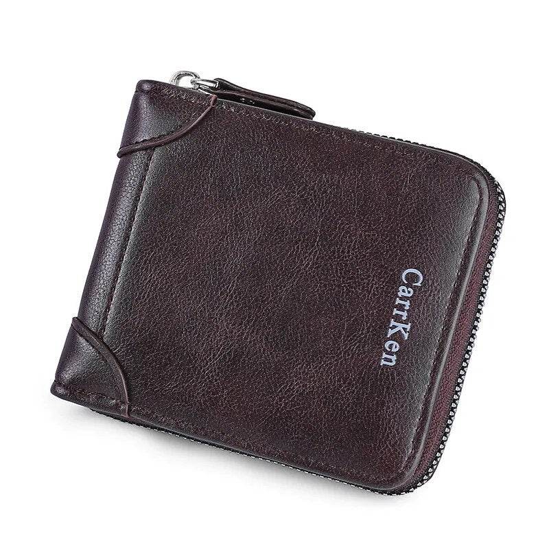 Vintage Small Men's Wallet Pu Leather Short Purse Men Hasp Zipper Clutch Solid Porte Feuille Hommes Porte Monnaie Homme - Tamnz