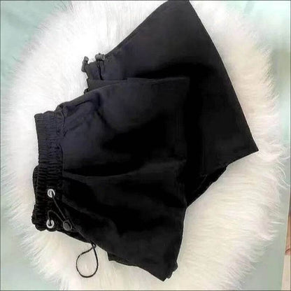 Womens Elastic Waist Loose Retro Overalls Casual Pants Womens Summer Allmatch Straight Drape Trousers Loose Wideleg Pants - Tamnz