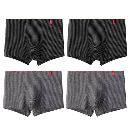 4 Pcs Boxer Men Sexy Stripe Panties Underwear Sexy Knickers for Men Underpants Shorts Fashion Under Wear Lingerie Boxers Briefs - Tamnz