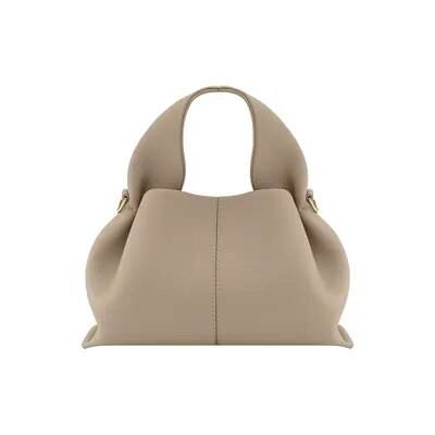 New Polana Cowhide Dumpling Type Crossbody Bag Women Luxury Designer Handbag Cloud Bag Solid Color Lychee Pattern Shoulder Bag - Tamnz