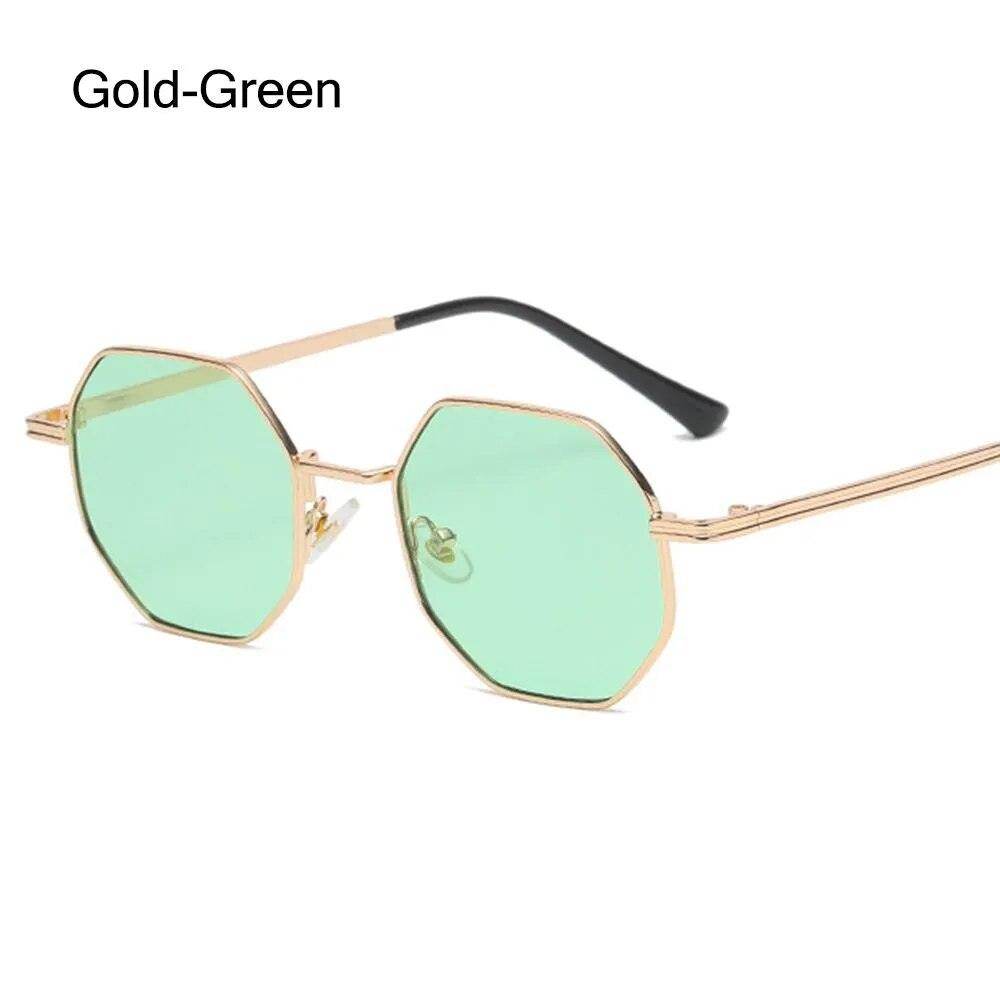 Summer UV Protection Sunglasses Fashion Polygon Sun Glasses for Women Men Trendy Classic Metal Frame - Tamnz