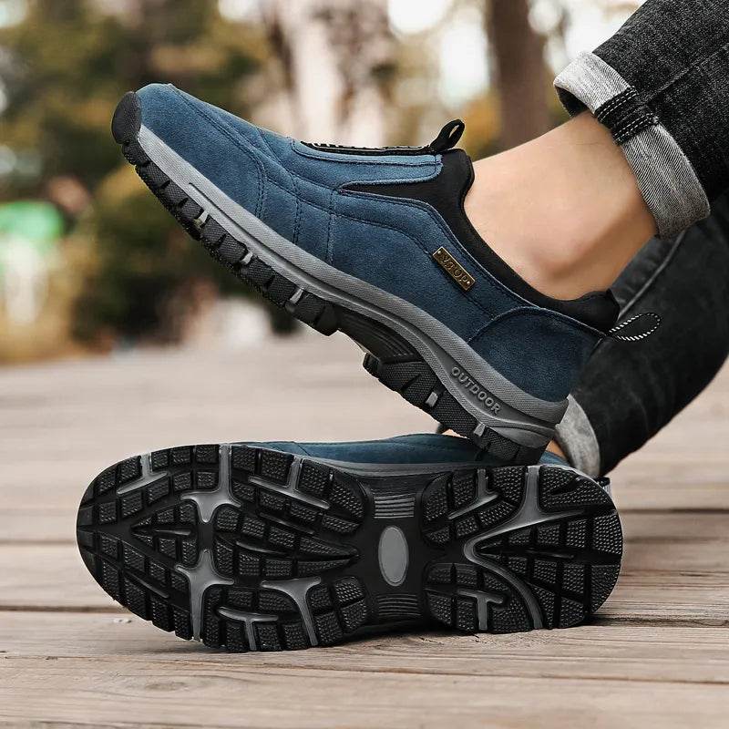 Outdoor Hiking Shoes Slip-On Loafers Training Sneakers Men Walking Shoes Trekking Driving Shoes - Tamnz