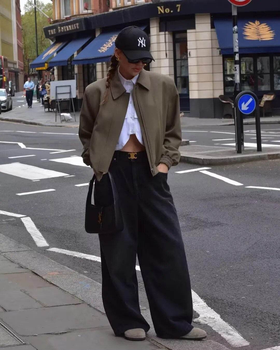 Bomber Jackets for Women 2023 Autumn Coats Female Chic Long Sleeve Casual Jacket Ladies with Pocket New Outerwear - Tamnz